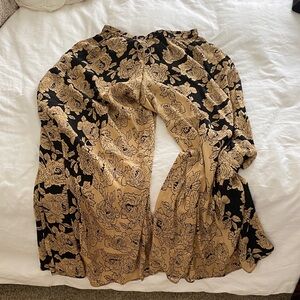 Floral Black and Gold pants